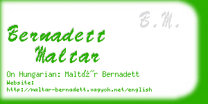 bernadett maltar business card